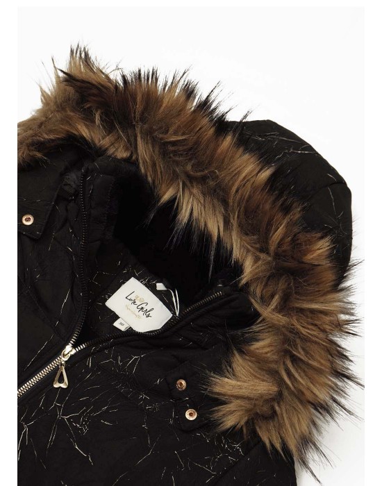 Girls Jacket Quilted Urban Black